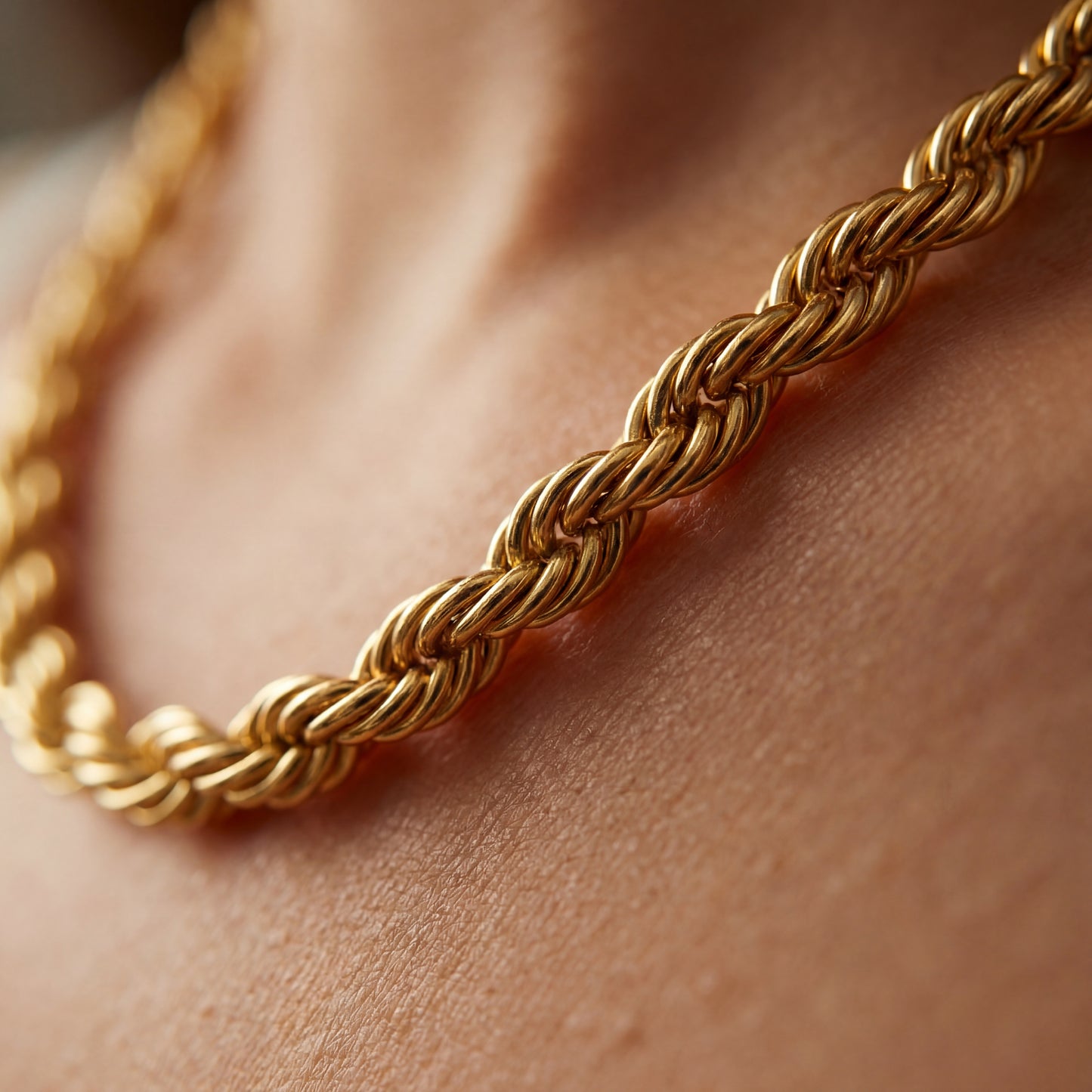 Gold Chain Necklace - Rope 5mm
