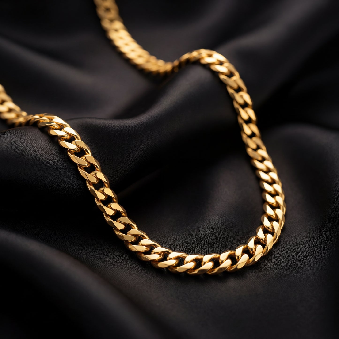 Gold Chain Necklace - Cuban 4mm