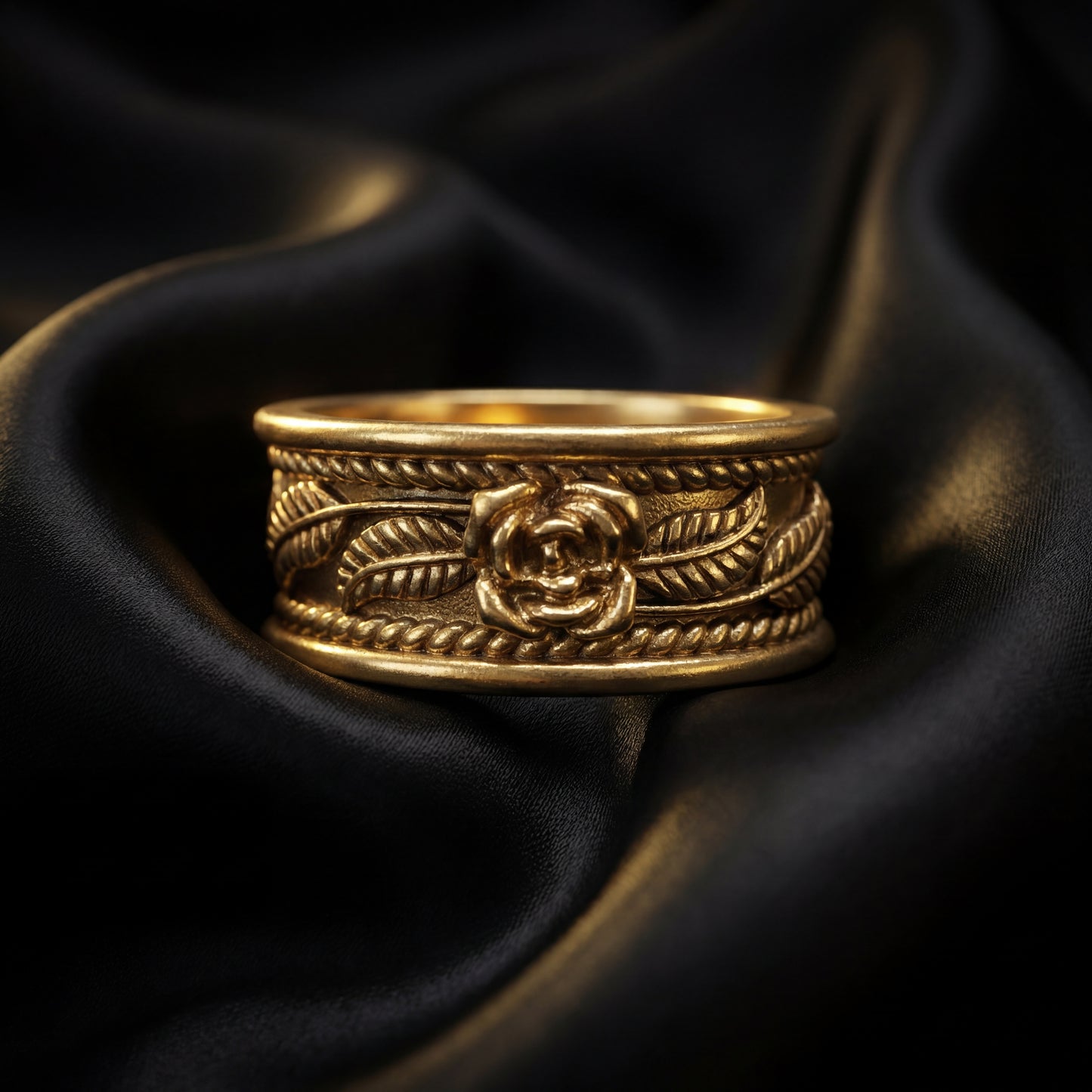 Rose Band Ring (Gold)