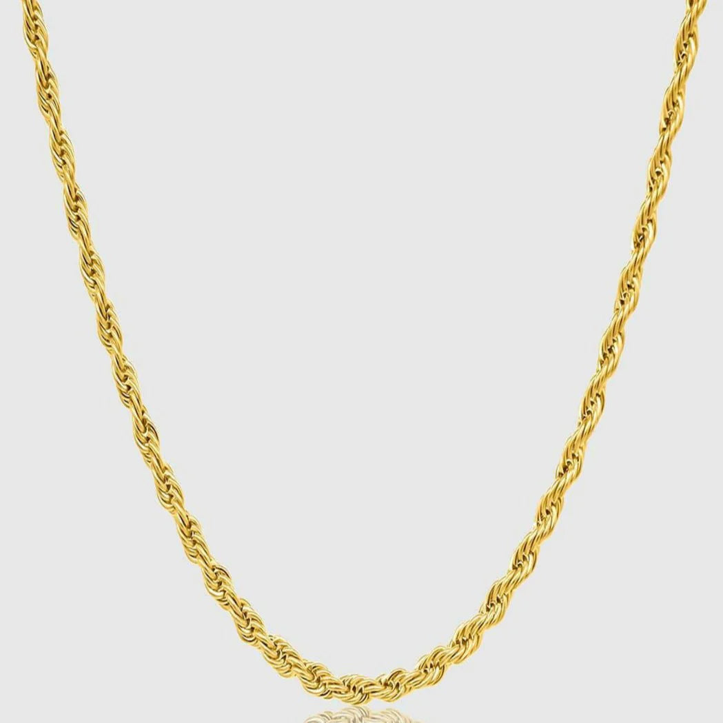 Gold Chain Necklace - Rope 3mm