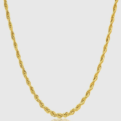 Gold Chain Necklace - Rope 3mm