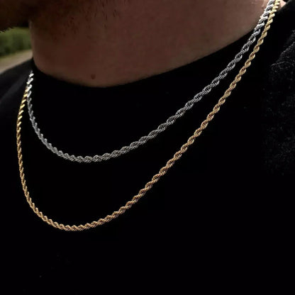 Gold Chain Necklace - Rope 3mm