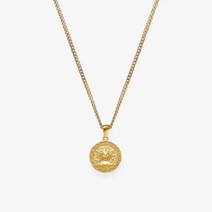 Gold Pendant Necklace - Medusa