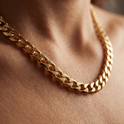 Gold Chain Necklace - Cuban 8mm