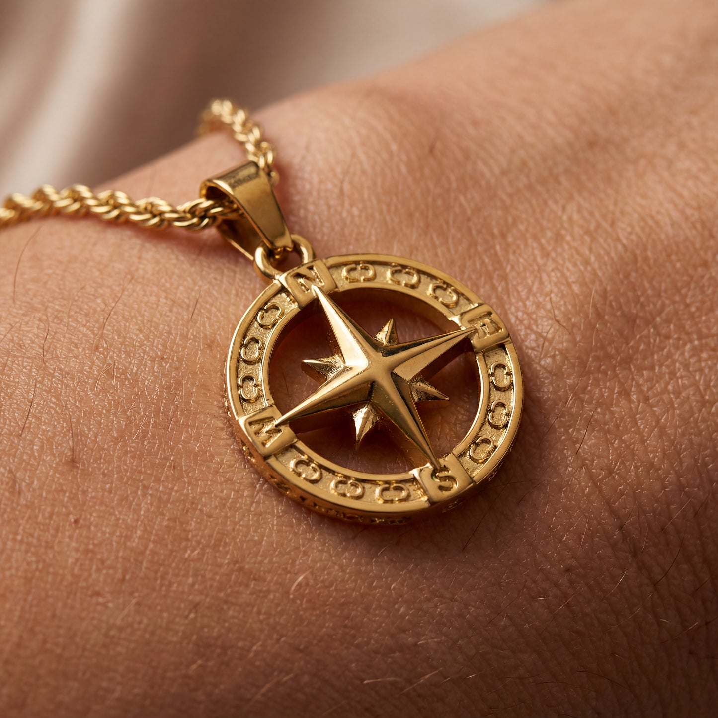 Nautical Star Pendant Necklace - Gold