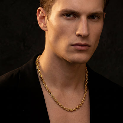 Gold Chain Necklace - Rope 5mm
