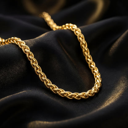 Gold Chain Necklace - Wheat 5mm