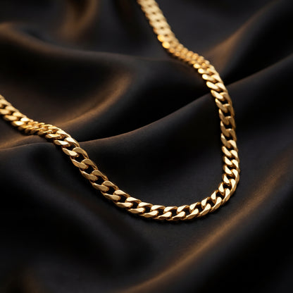 Gold Chain Necklace - Cuban 8mm