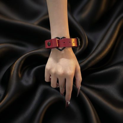 Convertible Leather Bracelet, Handcuffs & Choker Necklace
