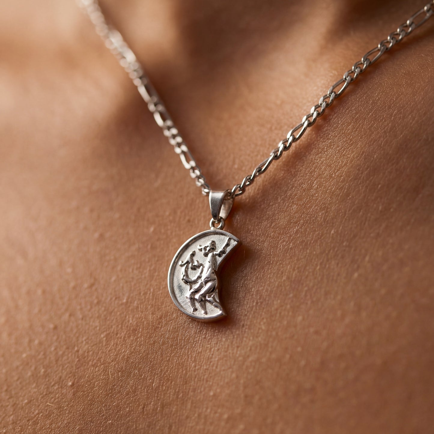 St Christopher Pendant Necklace - Silver