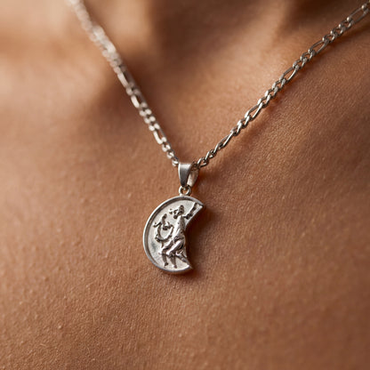St Christopher Pendant Necklace - Silver