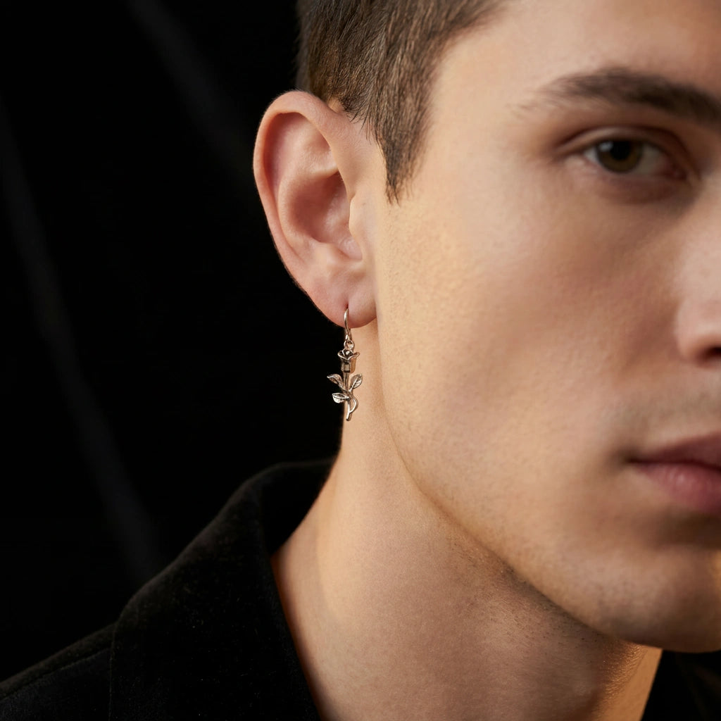 ROSE EARRING (SILVER)