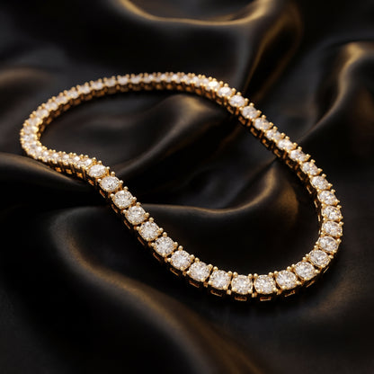 4MM Gold Tennis Chain Necklace