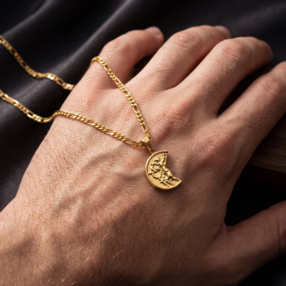 St Christopher Pendant Necklace - Gold