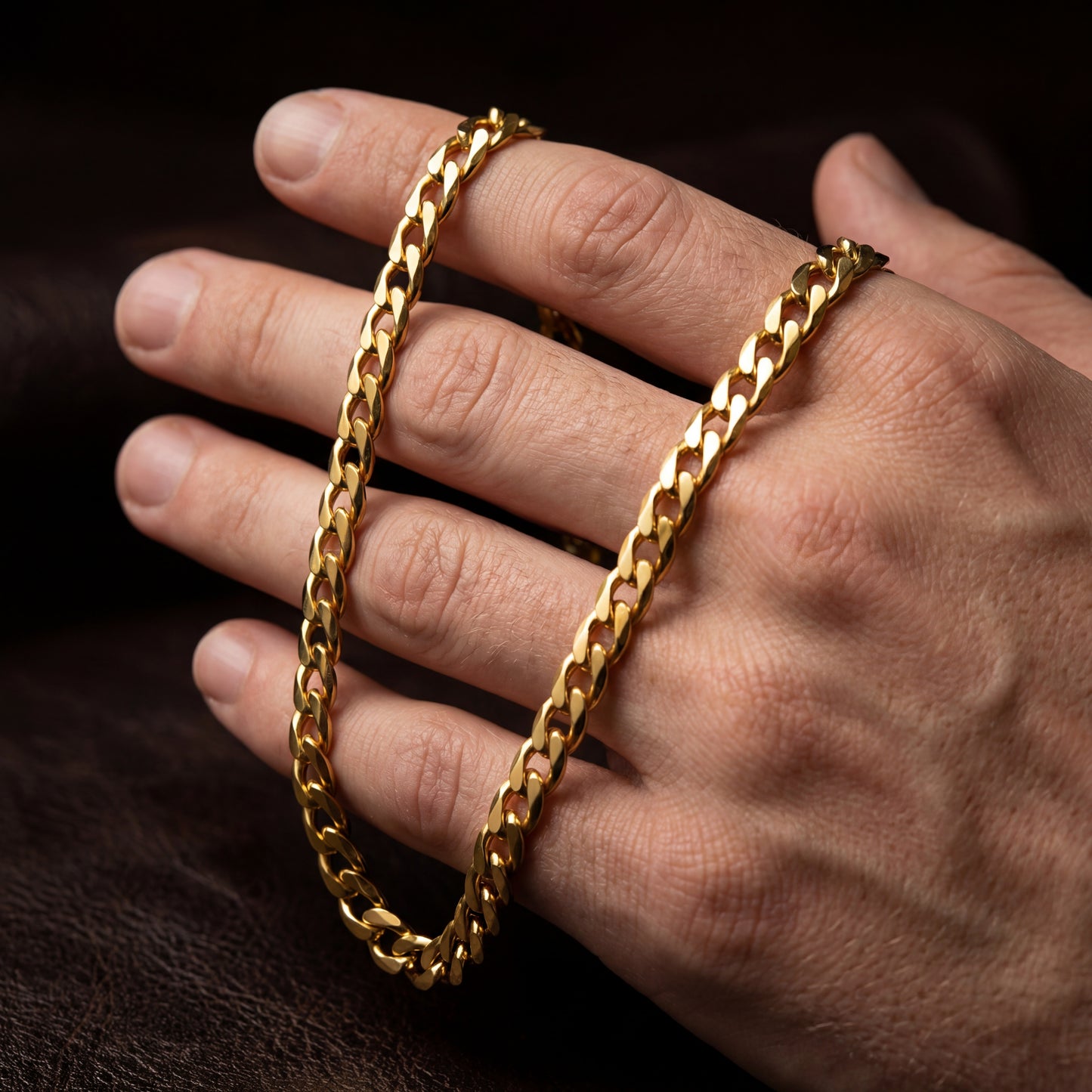 Gold Chain Necklace - Cuban 4mm