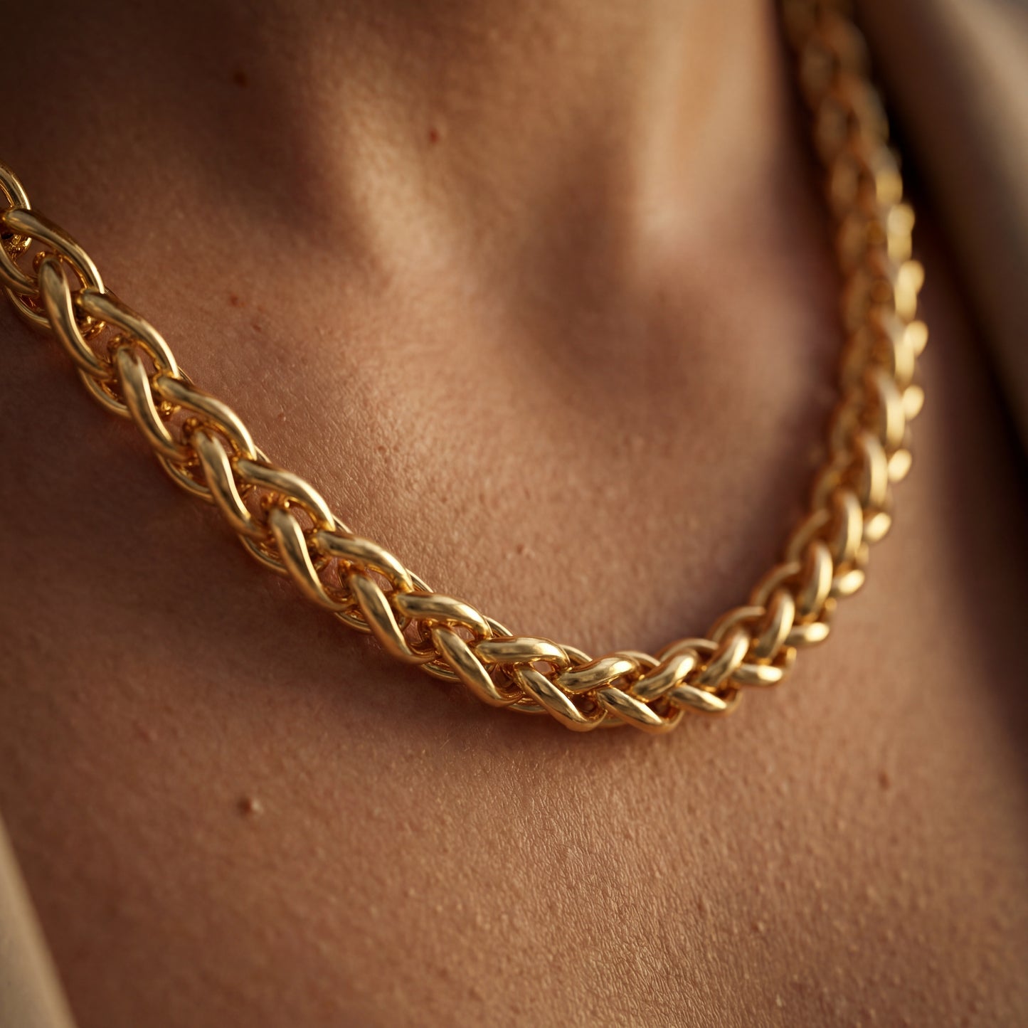 Gold Chain Necklace - Wheat 5mm