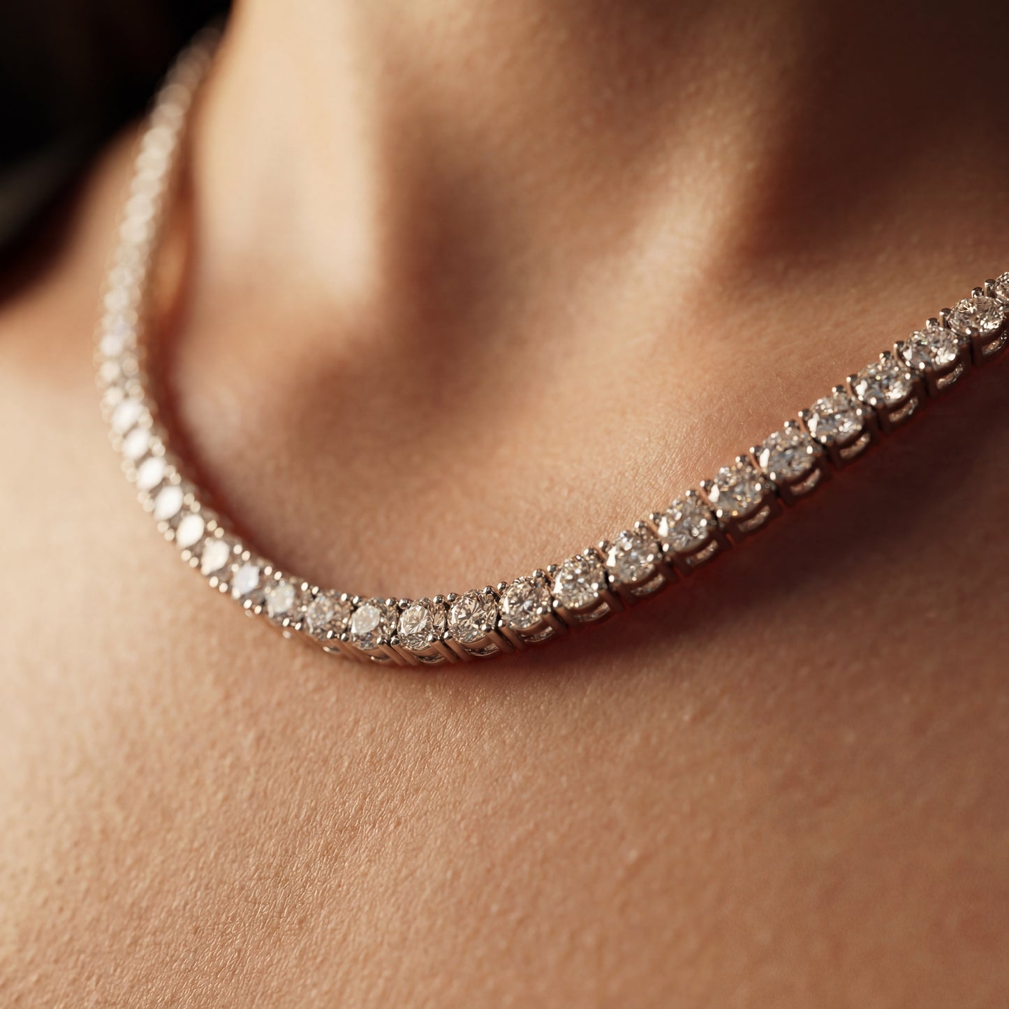 4MM Silver Tennis Chain Necklace