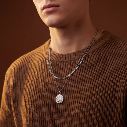 Lion Pendant Necklace - Silver