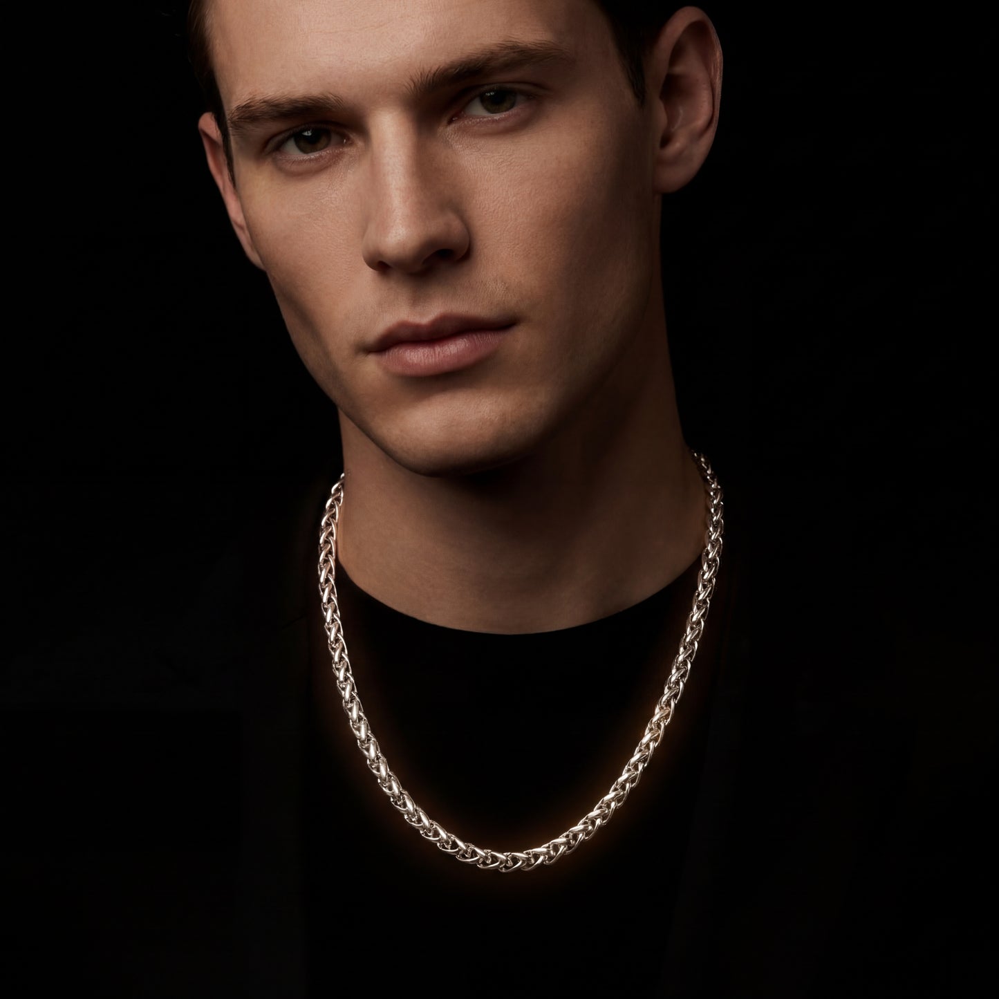 Silver Chain Necklace - Wheat 5mm