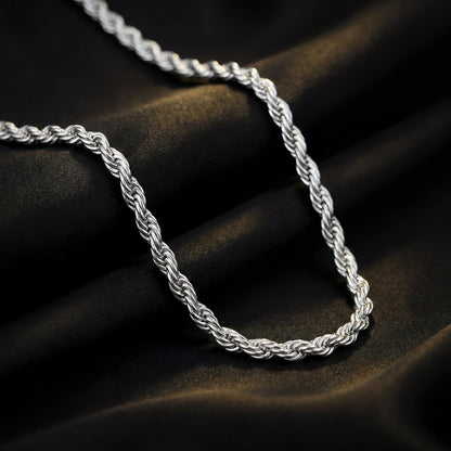 Silver Chain Necklace - Rope 5mm