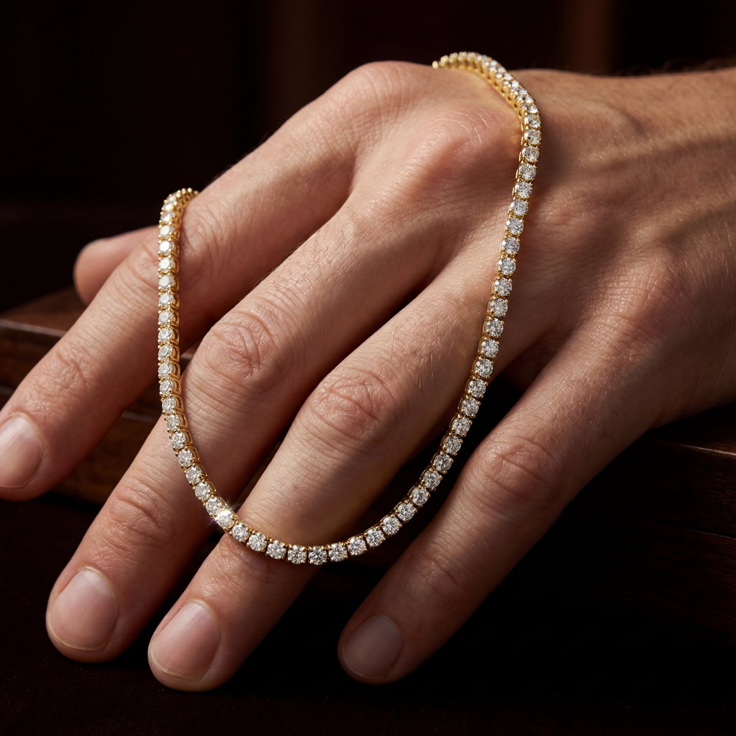 4MM Silver Tennis Chain Necklace
