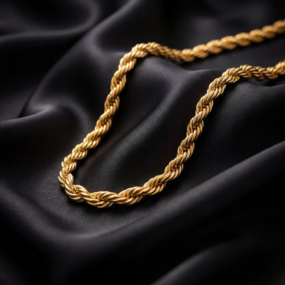 Gold Chain Necklace - Rope 5mm