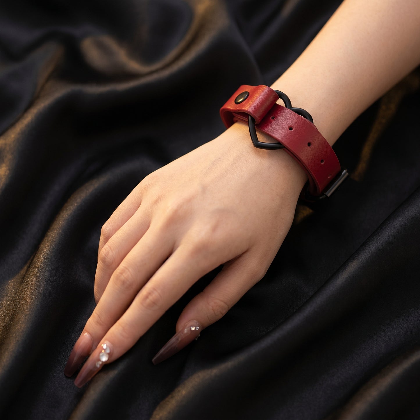 Convertible Leather Bracelet, Handcuffs & Choker Necklace