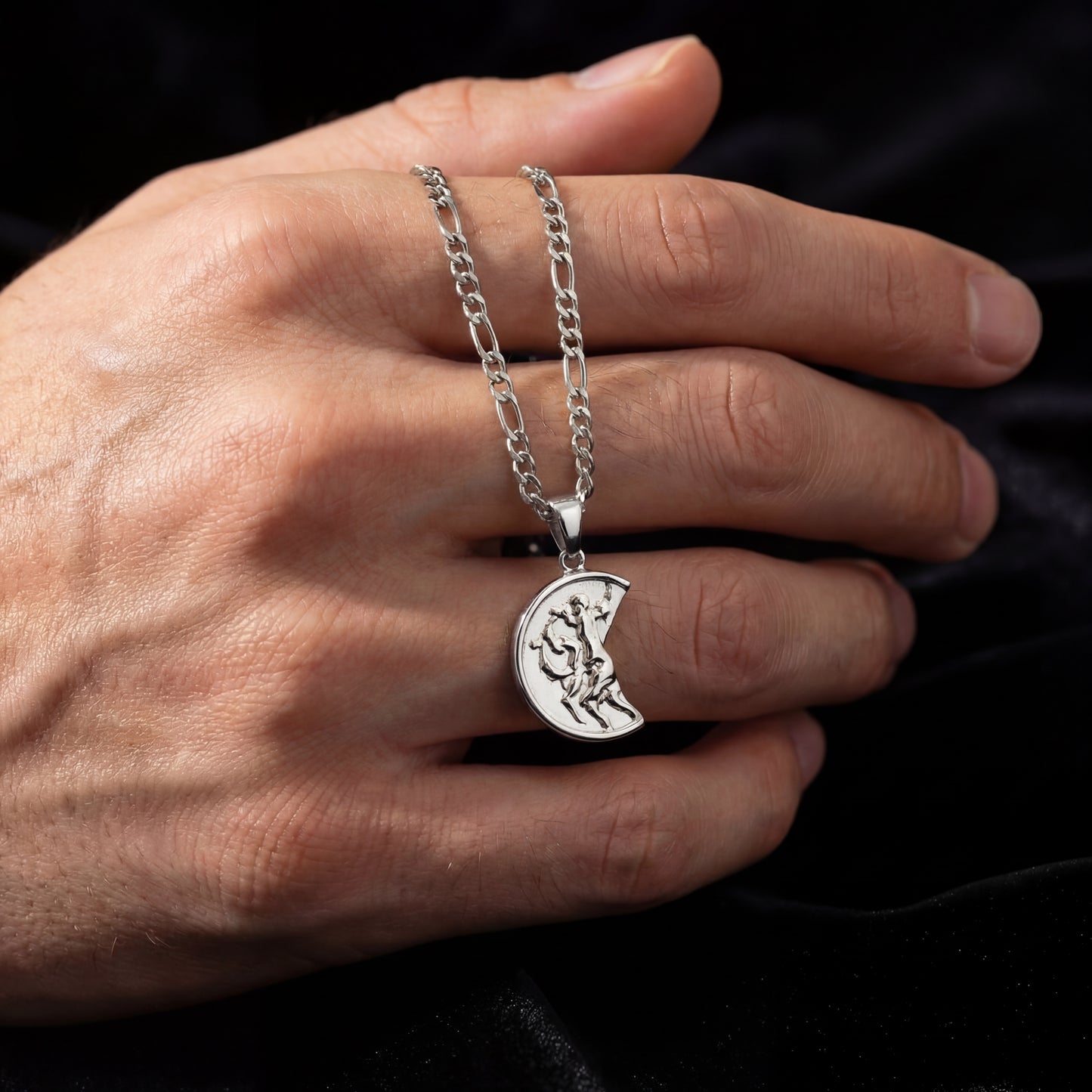 St Christopher Pendant Necklace - Silver