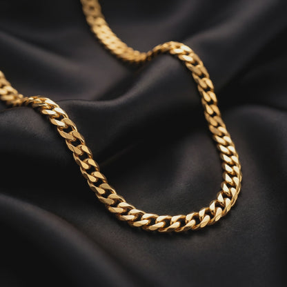 Gold Chain Necklace - Cuban 4mm