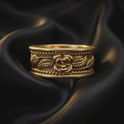 Rose Band Ring (Gold)