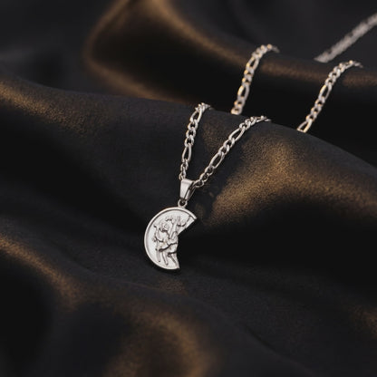 St Christopher Pendant Necklace - Silver