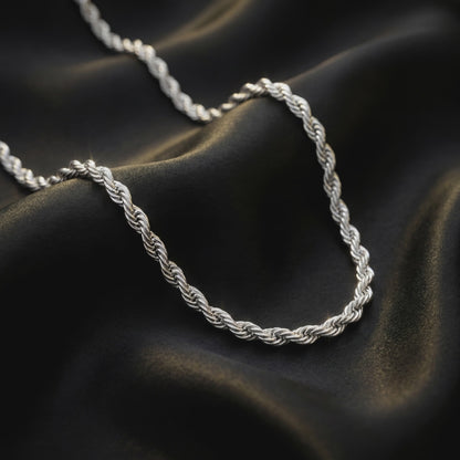 Silver Chain Necklace - Rope 5mm