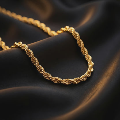 Gold Chain Necklace - Wheat 5mm