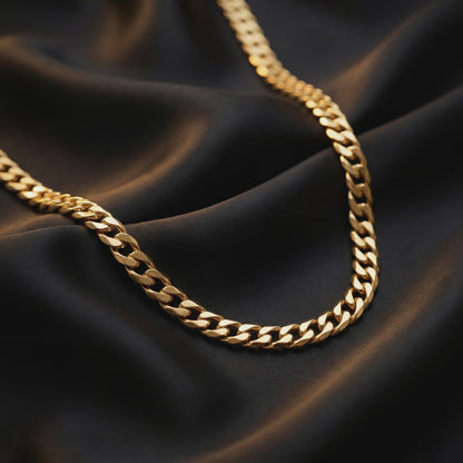 Gold Chain Necklace - Cuban 8mm