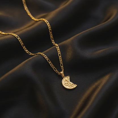 St Christopher Pendant Necklace - Gold