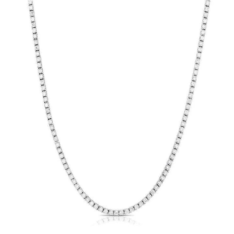 4MM Silver Tennis Chain Necklace